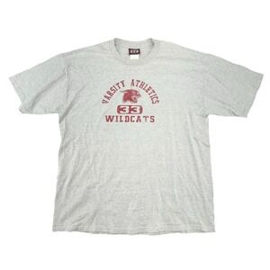 Vintage OVB Old Varsity Brand America T-shirt Mens XL Gray Wildcats